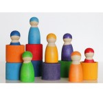 7 Friends in 7 Bowls  wooden - Grimms' Toys