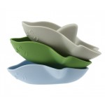 Bath Sharks Silicone - Green/Blue/Grey - 3pc Set