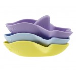 Bath Sharks Silicone - Purple/Blue/Yellow - 3pc Set