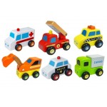 Cars Wooden - Set of 6 - Viga Toys