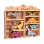 Dinosaurs in Wooden Display Box - Tenderleaf Toys