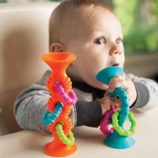 pipSquigz Loops - Orange - Baby Chew Toy - Fat Brain Toys