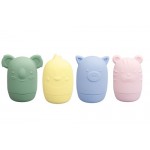 Bath Pourers Silicone Animals Pastel - 4pc Set