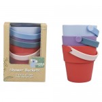 Shower Buckets 3pc - Silicone - Red/Purple