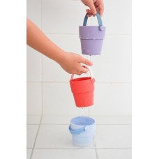 Shower Buckets 3pc - Silicone - Red/Purple