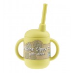 Silicone Sippy Cup With Straw - Yellow