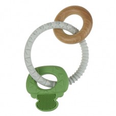 Teether Silicone - Textured - Key Green