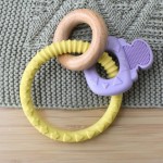 Teether Silicone - Textured - Key Purple