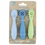 Sensory Silicone Licking Spoons - Blue