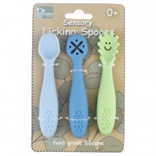 Sensory Silicone Licking Spoons - Blue