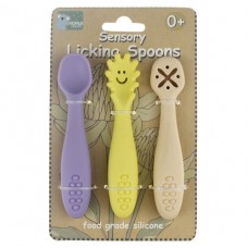 Sensory Silicone Licking Spoons - Purple