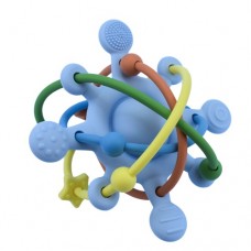 Teether Silicone Space with Rattle - Blue