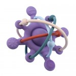 Teether Silicone Space with Rattle - Purple
