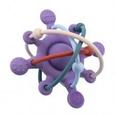 Teether Silicone Space with Rattle - Purple