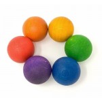 6 Wooden Balls Rainbow - Grimms' Toys