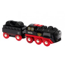 Train - Engine Battery-Operated Steaming Train - Brio Wooden Trains 33884