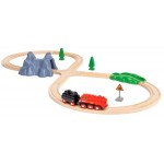 Train - Steaming Train Set 24pc - Brio Wooden Trains 36017