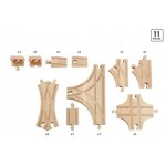Train - Wooden Track Expansion Pack Advanced 11pc - Brio Wooden Trains 33307 