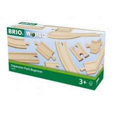 Train - Wooden Track Expansion Pack Beginners 11pc - Brio Wooden Trains 33401