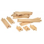 Train - Wooden Track Expansion Pack Beginners 11pc - Brio Wooden Trains 33401