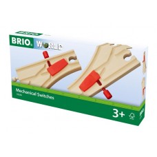 Train - Wooden Track Curved Switching Mechanical 2pc  - Brio Wooden Trains 33344