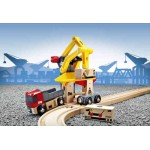 Train - Freight Goods Station 6 pc - Brio Wooden Railway 33280