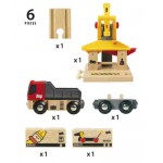 Train - Freight Goods Station 6 pc - Brio Wooden Railway 33280