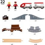 Train - Starter Travel Train Set 22 pcs - Brio Wooden Trains 36079