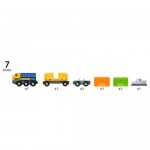 Train - Three-Wagon Cargo Train 7pc - Brio Wooden Railway 33982