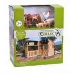 Stable Foldable with Farm Animals & Accessories - Collecta