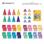 Connetix - Magnetic Construction - Glitter Castle Pack 48 pc NEW