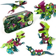 Clixo Crew Pack - Dinosaur Adventure 36 Piece Magnetic Construction Pack Clixo Crew Pack - Dinosaur Adventure 36 Piece Magnetic Construction Pack
