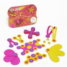 Clixo Crew Pack - Pink + Yellow 30 Piece Magnetic Construction Pack