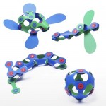 Clixo Itsy Pack - Blue + Green 18 Piece Magnetic Construction Pack