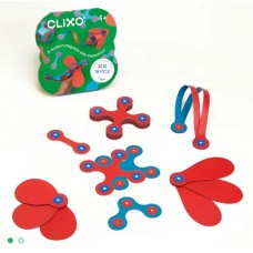Clixo Itsy Pack - Red + Blue 18 Piece Magnetic Construction Pack