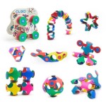 Clixo Tiny & Mighty - Rainbow 9pc Magnetic Construction Pack