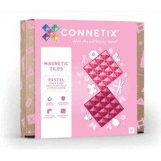 Connetix - Magnetic Construction - 2 pc Base Plate Pack Pink + Berry Connetix - Magnetic Construction - 2 pc Base Plate Pack Pink + Berry