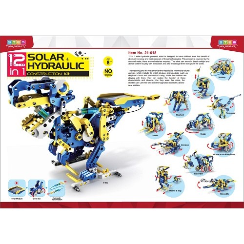 12 in 1 hydraulic solar construction kit