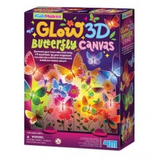 3D Glow Butterfly Canvas - KidzMaker - 4M
