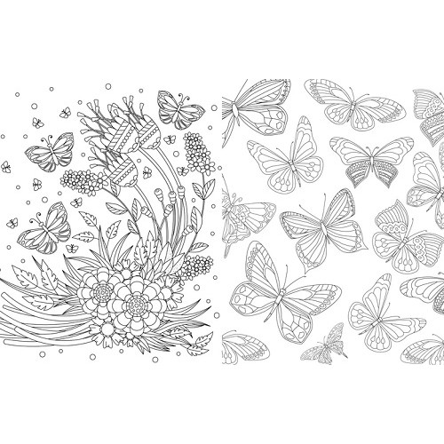 Colouring Book with Gem Stickers Butterflies from who what why