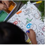 Colouring Mat Silicone - Sensory Mat Wild Digits - Hey Doodle