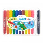 Glass Fun 12 pack Multi Crayon - Amos