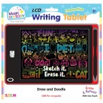 LCD Writing Tablet - USB Rechargeable - Red