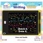 LCD Writing Tablet - USB Rechargeable - Yellow