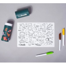 Colouring MiniMat Silicone - ABC in the Wild - Hey Doodle