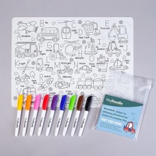 Colouring Mat Silicone - ABC Toot Toot Honk - Hey Doodle