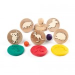 Dough Stampers Wooden 6 - Australian Animals - Educational Colours