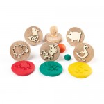 Dough Stampers Wooden 6 - Farm Animals - Educational Colours