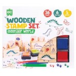 Stamp Set Wooden 47pc - Dinosaur World - Educational Colours