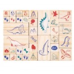 Stamp Set Wooden 47pc - Dinosaur World - Educational Colours